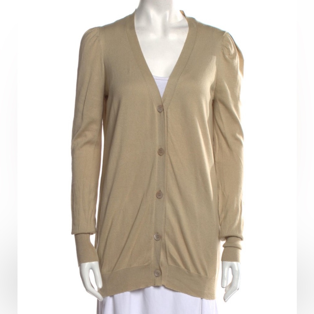 MIU MIU BEAUTIFUL Classic Cardigan ✨🤎 Neutral | lightweight 100% cotton | EUC!